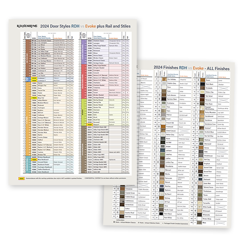 Door Styles and Finishes RDH vs Evoke 2024